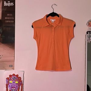 Orange Collared Shirt